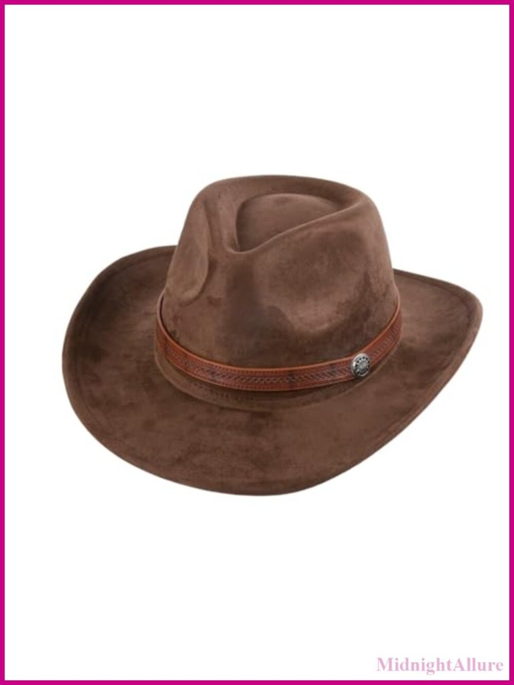 Suede Adjustable Cowboy Hat Wide Brim Western Panama Vintage Style Unisex Adult